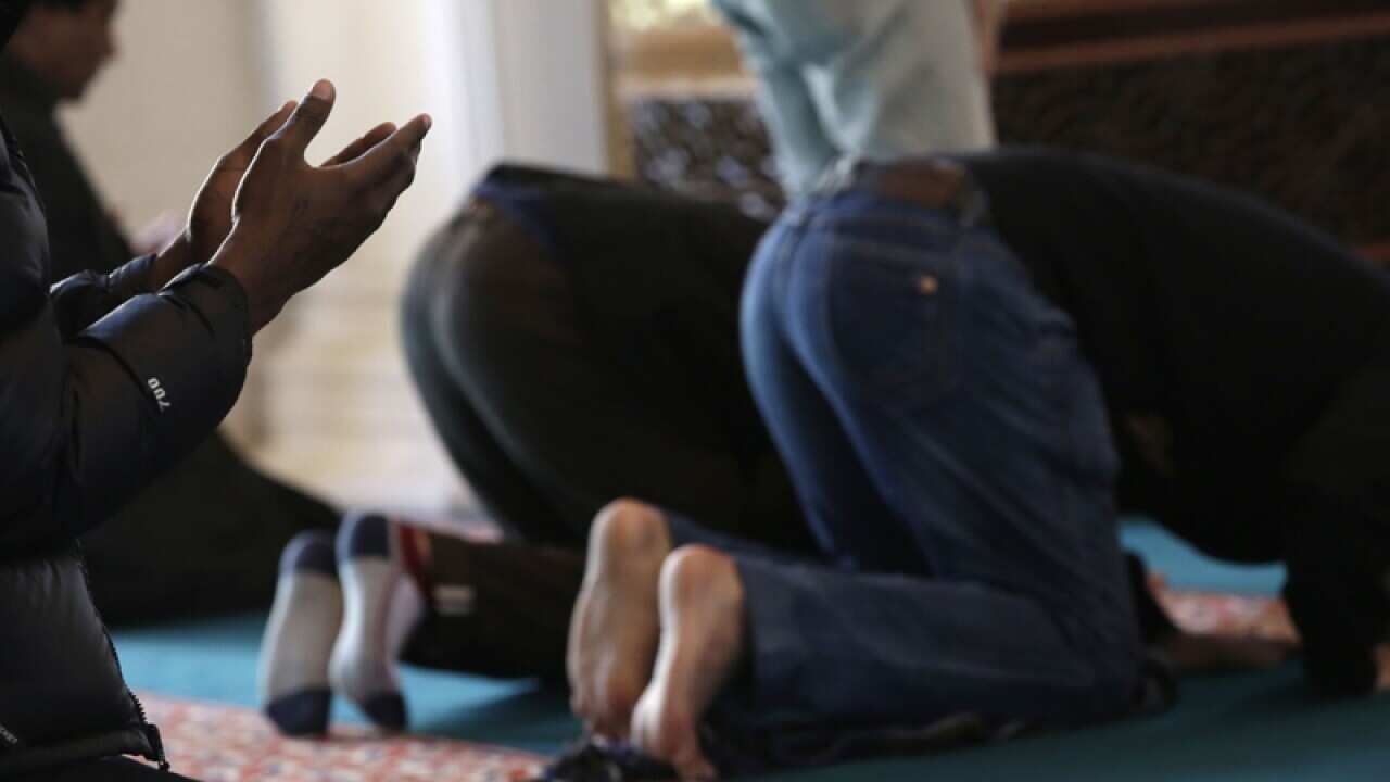 Muslims residing in Japan offer Friday prayers at Tokyo Camii