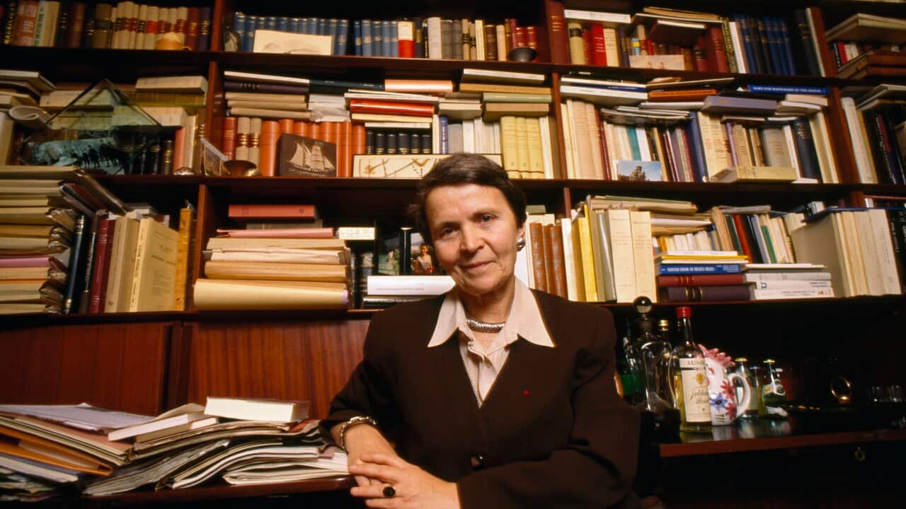 Historian Helene Ahrweiler at Home