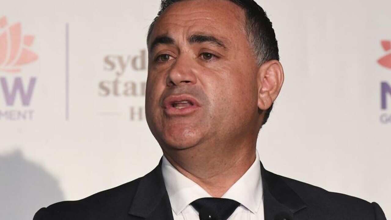 NSW Deputy Premier John Barilaro speaks.