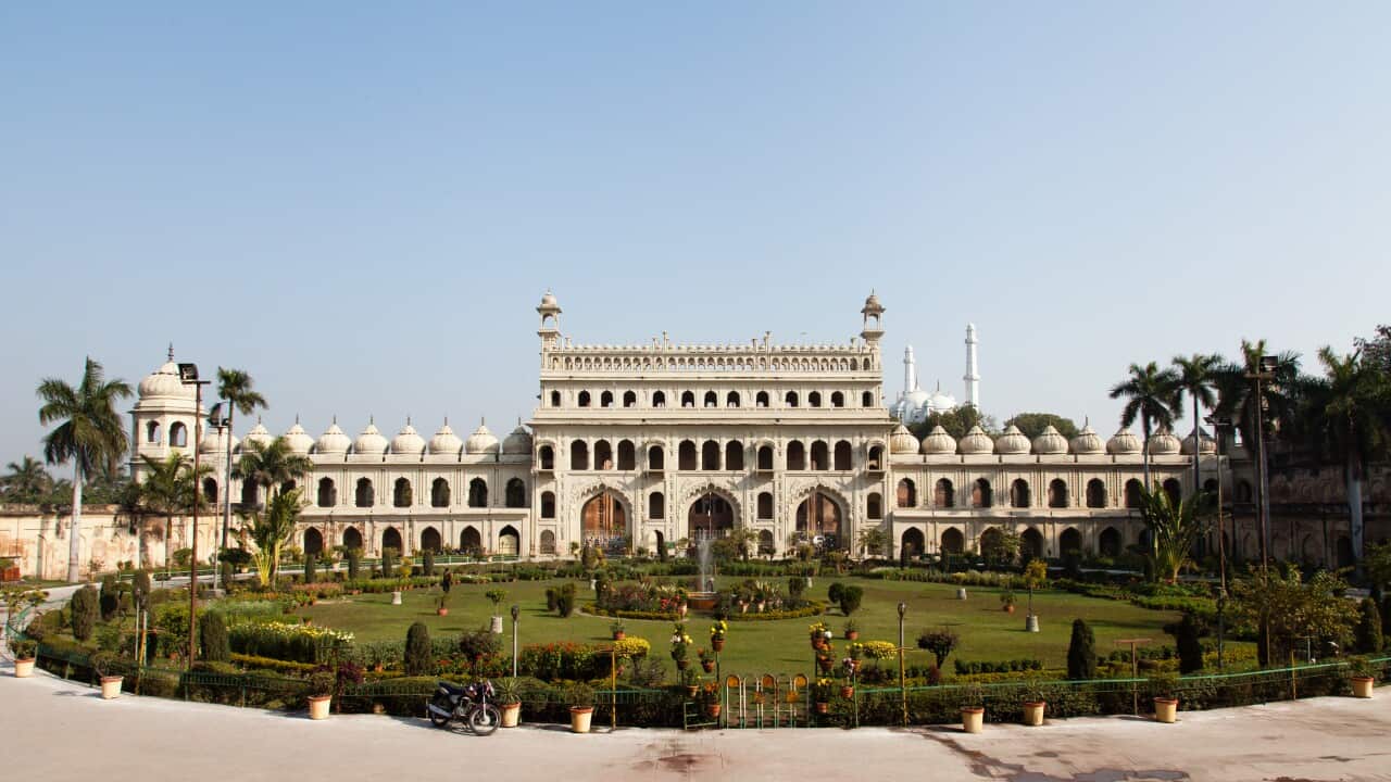 Looking back towards gateway of Bara Imambara