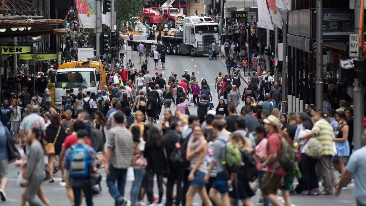 Pedestrians in Sydney CBD