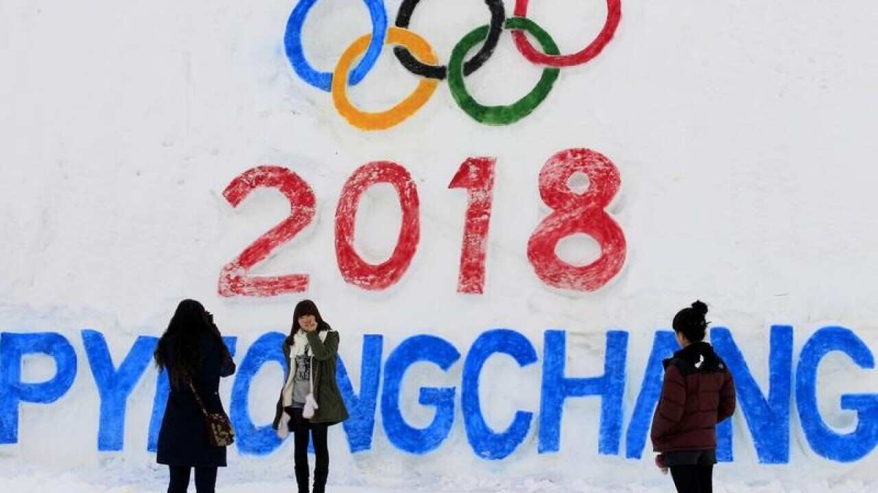 sign for Pyeongchang 2018 Winter Olympic