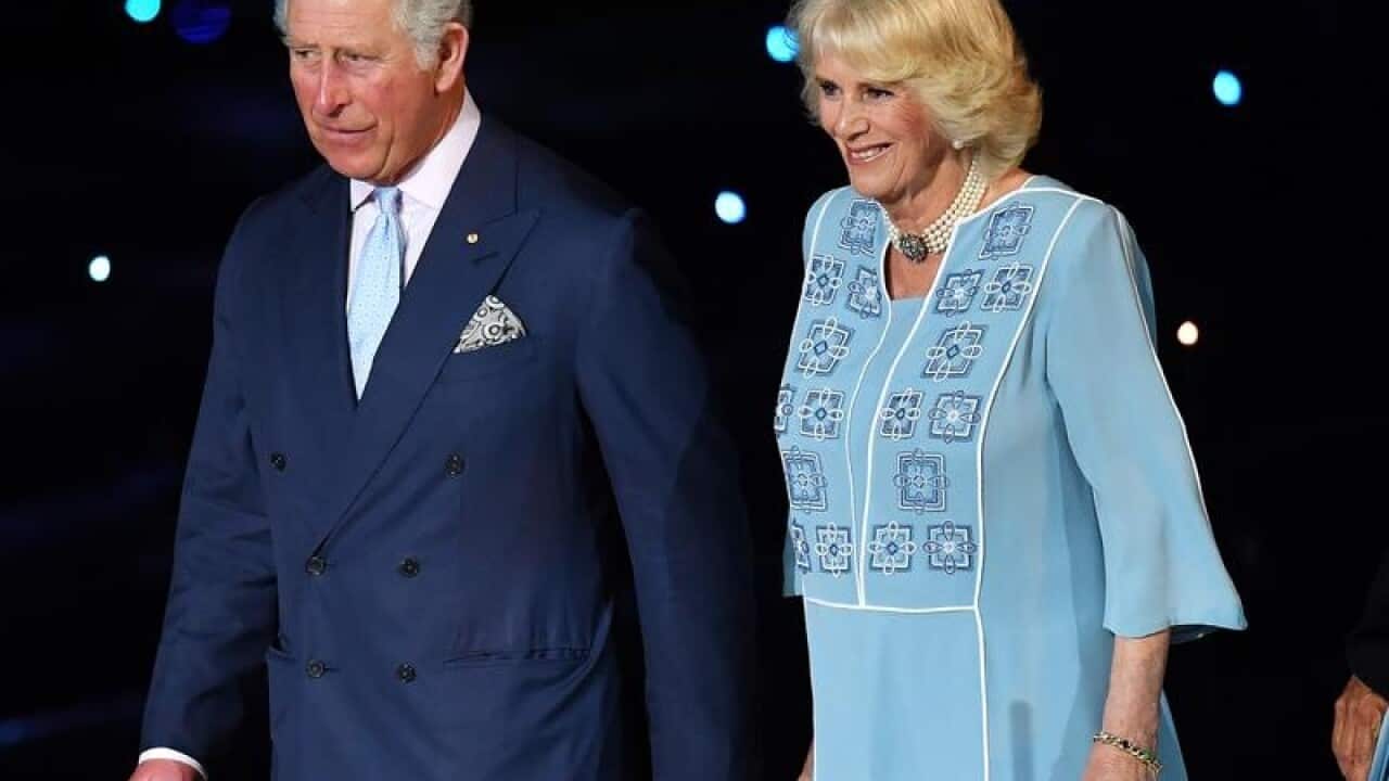 Prince Charles and Camilla at the Commonwealth Games opening Ceremony.