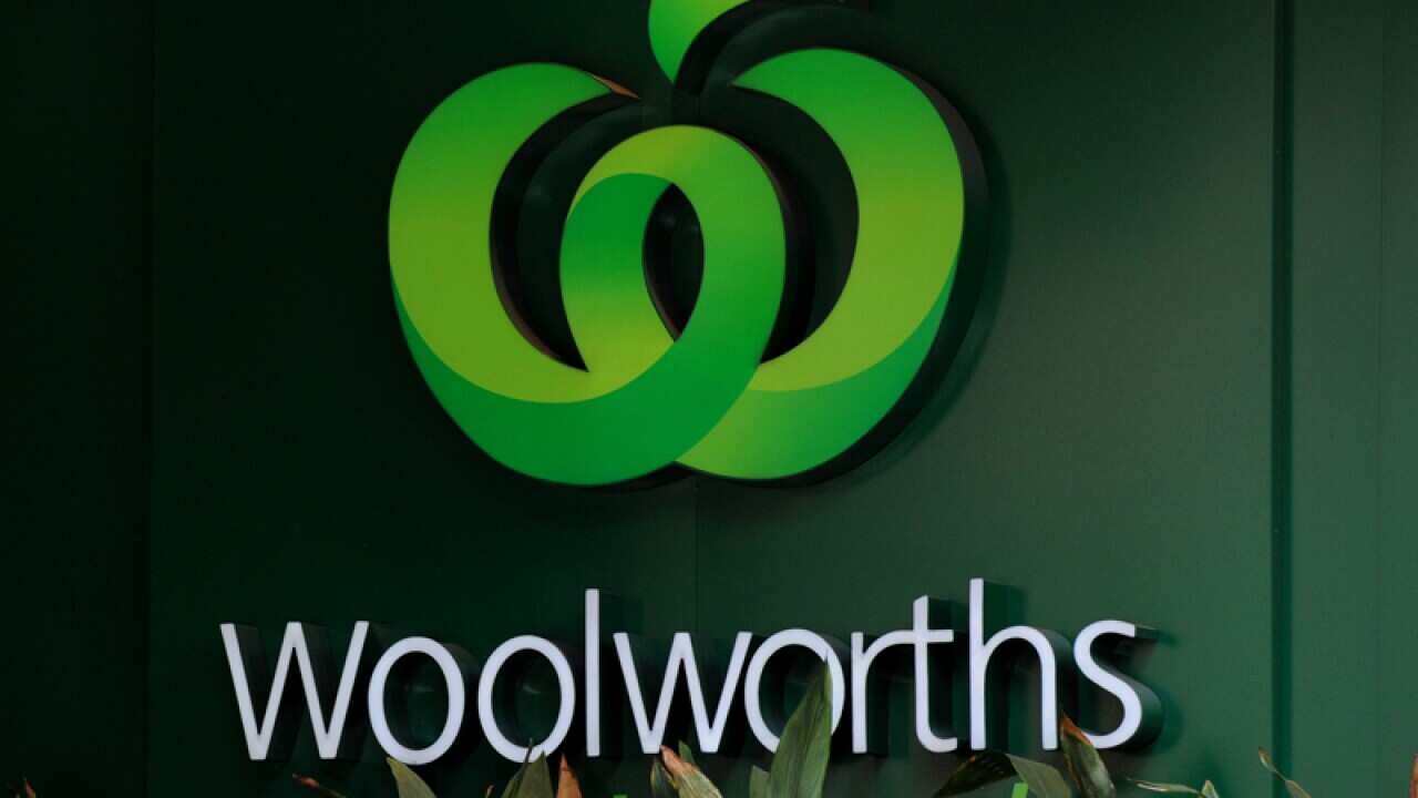 Woolworths signage outside a store in Sydney