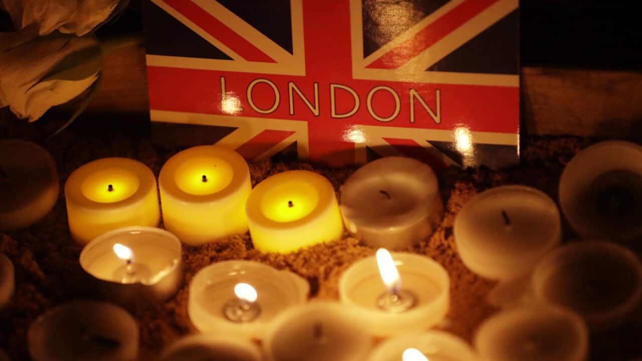 a vigil for the victims of Wednesday's attack