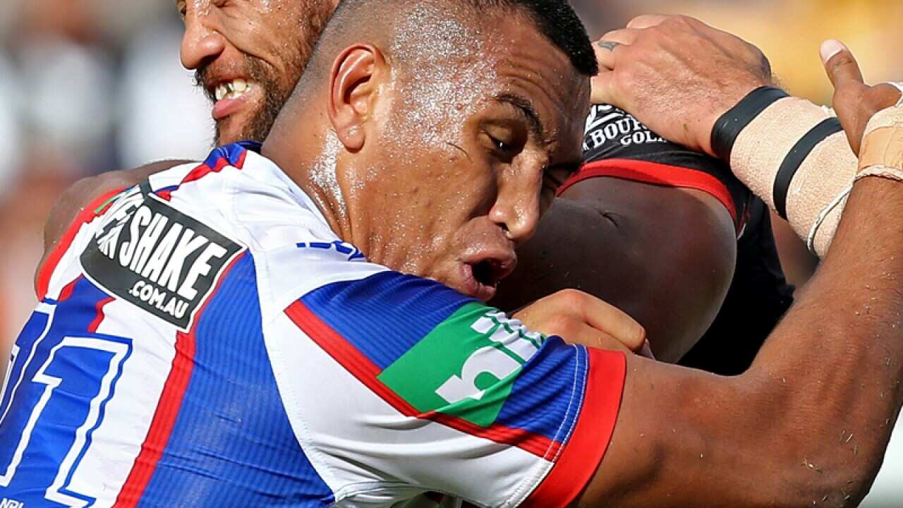 Jacob Saifiti of the Newcastle Knights