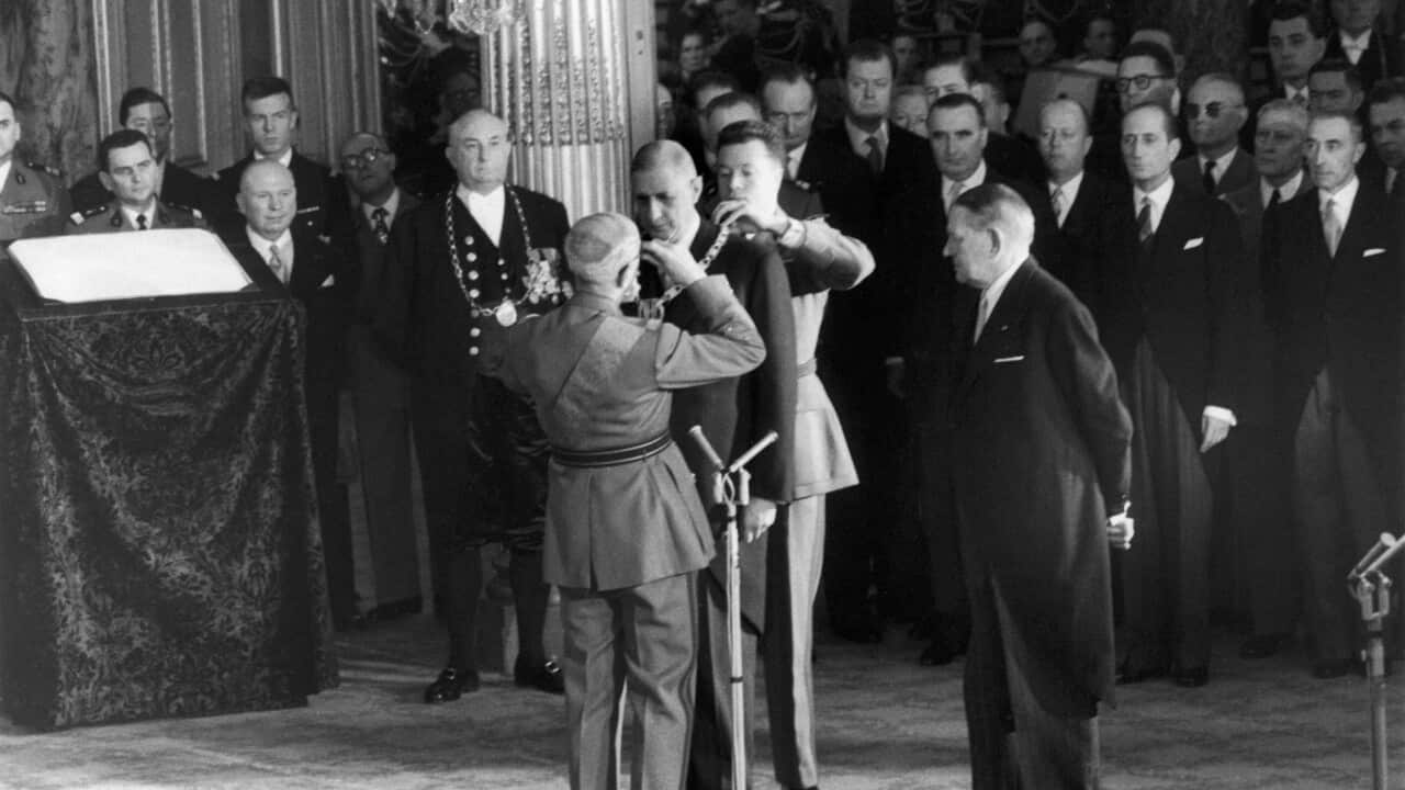 Investiture Of Charles De Gaulle As President Of The Republic In 1959