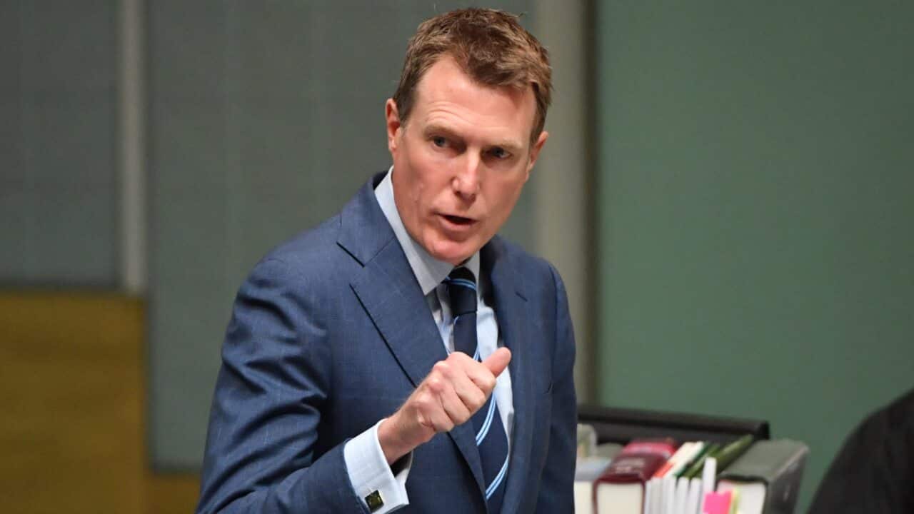 Attorney-General Christian Porter during Question Time  at Parliament House in Canberra.