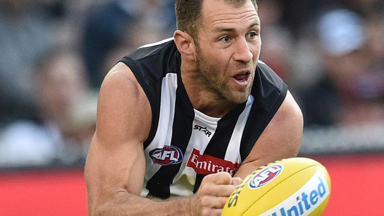 Travis Cloke of the Magpies