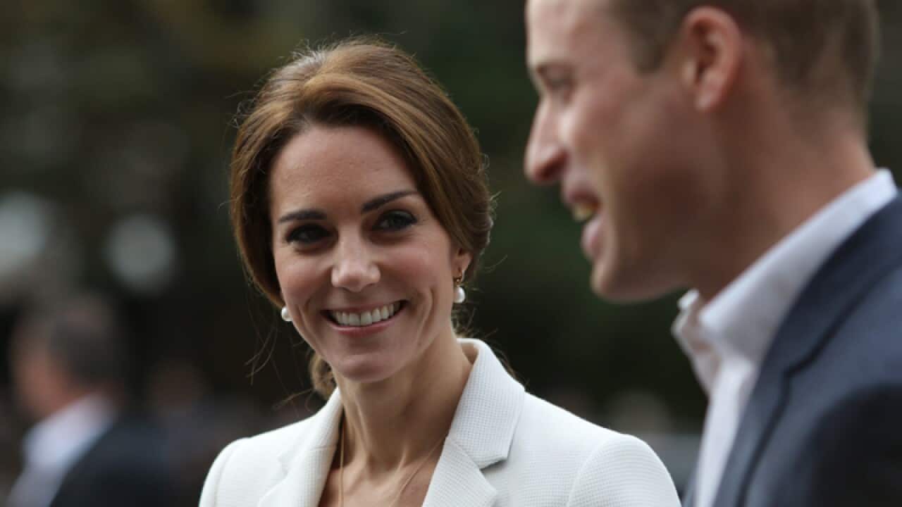 Britain's Prince William and his wife Kate