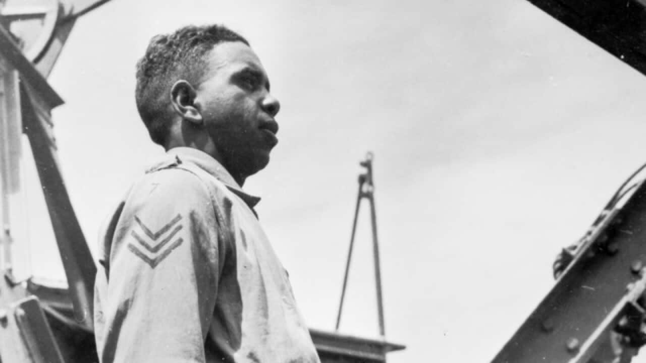 Greyscale side profile imgage of Captain Reginald Saunders