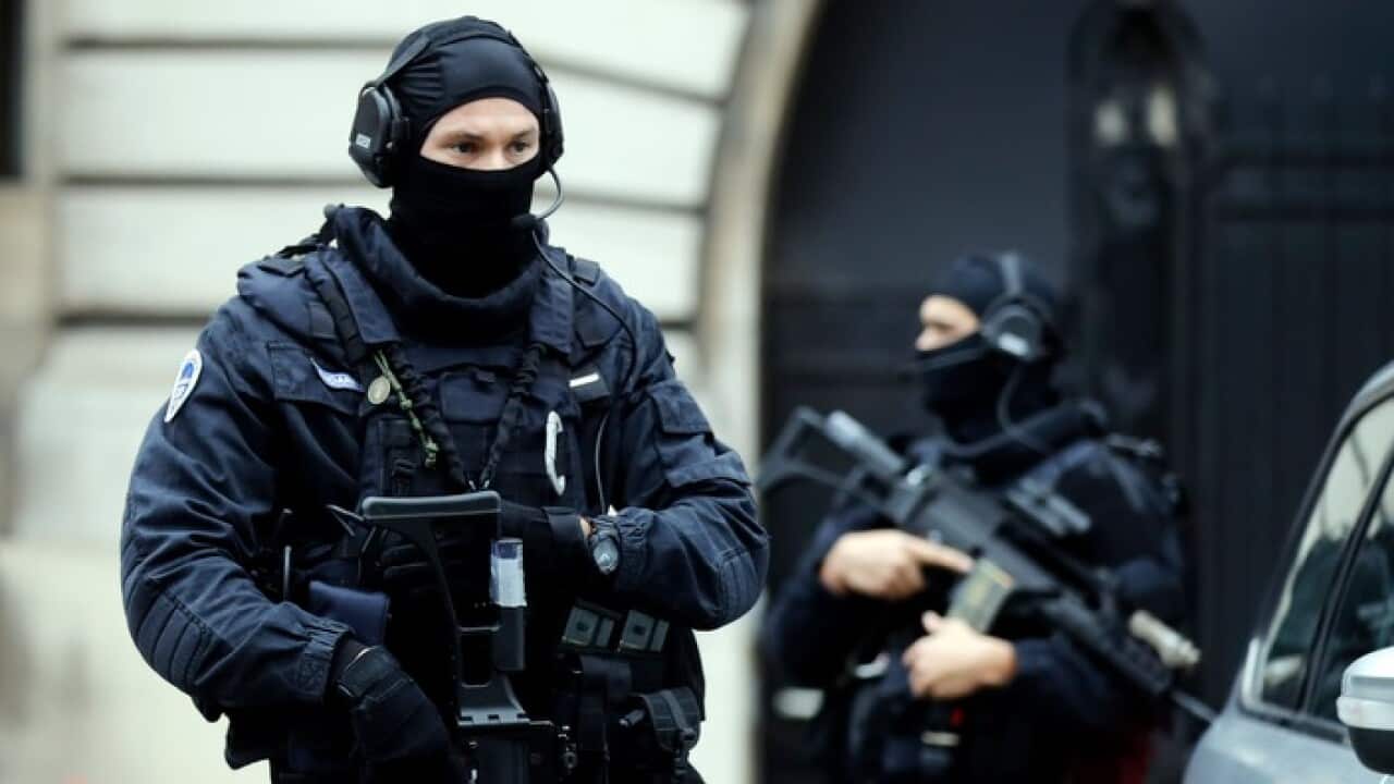 French military task force officers in Paris (AAP)
