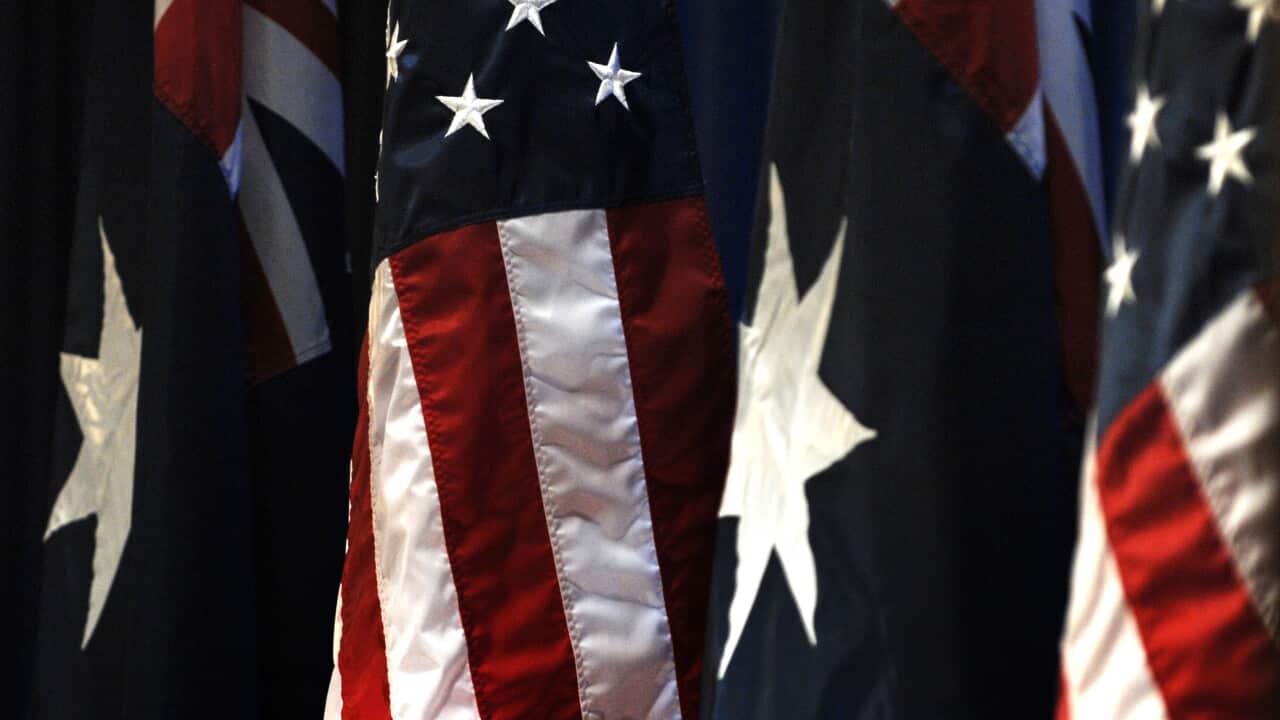 Australian and US flags