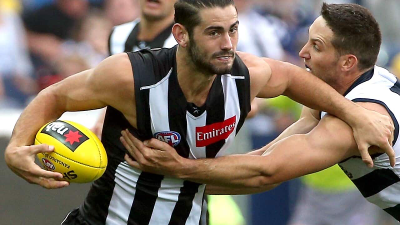 Collingwood AFL ruckman Brodie Grundy