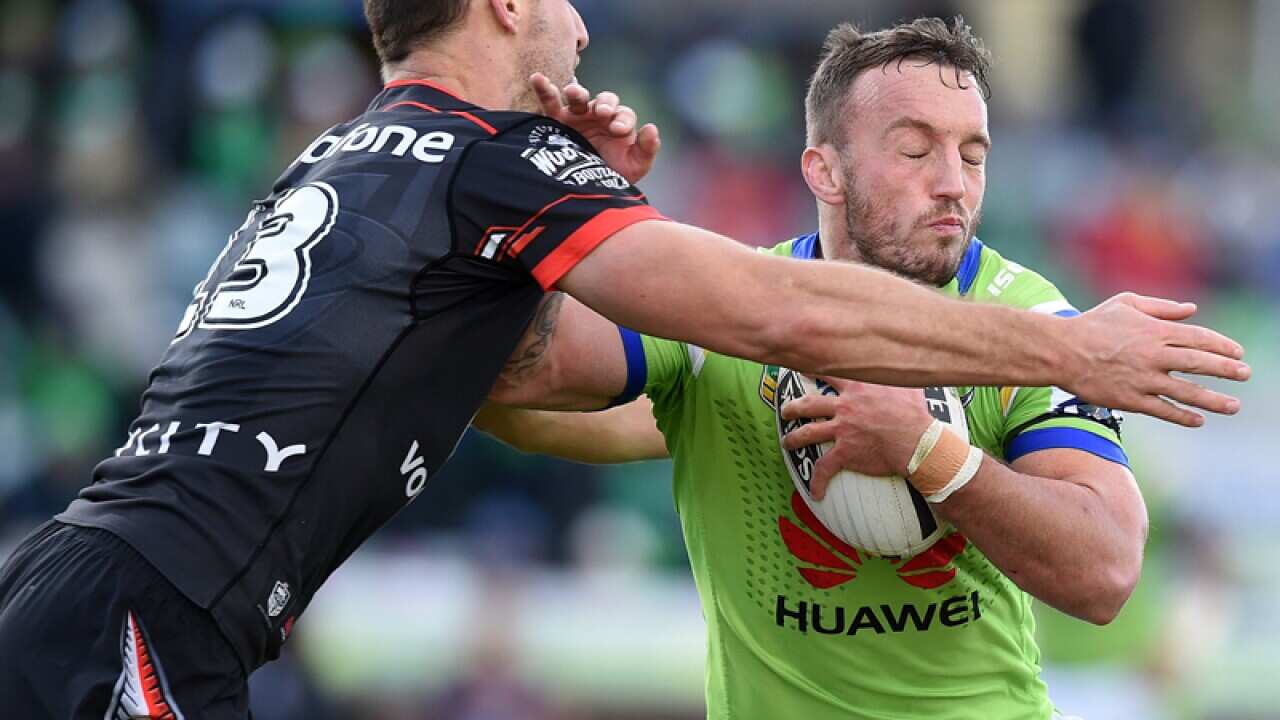 Josh Hodgson of the Raiders