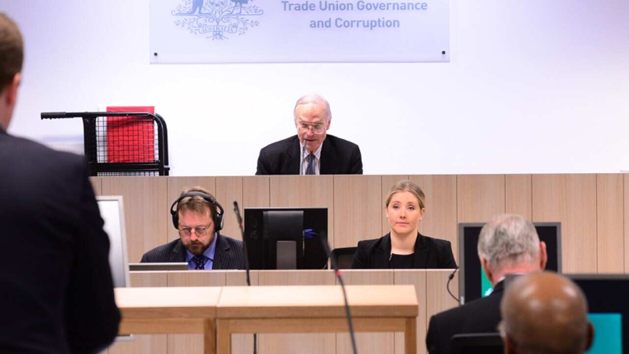 The Royal Commission into Trade Unions in session.