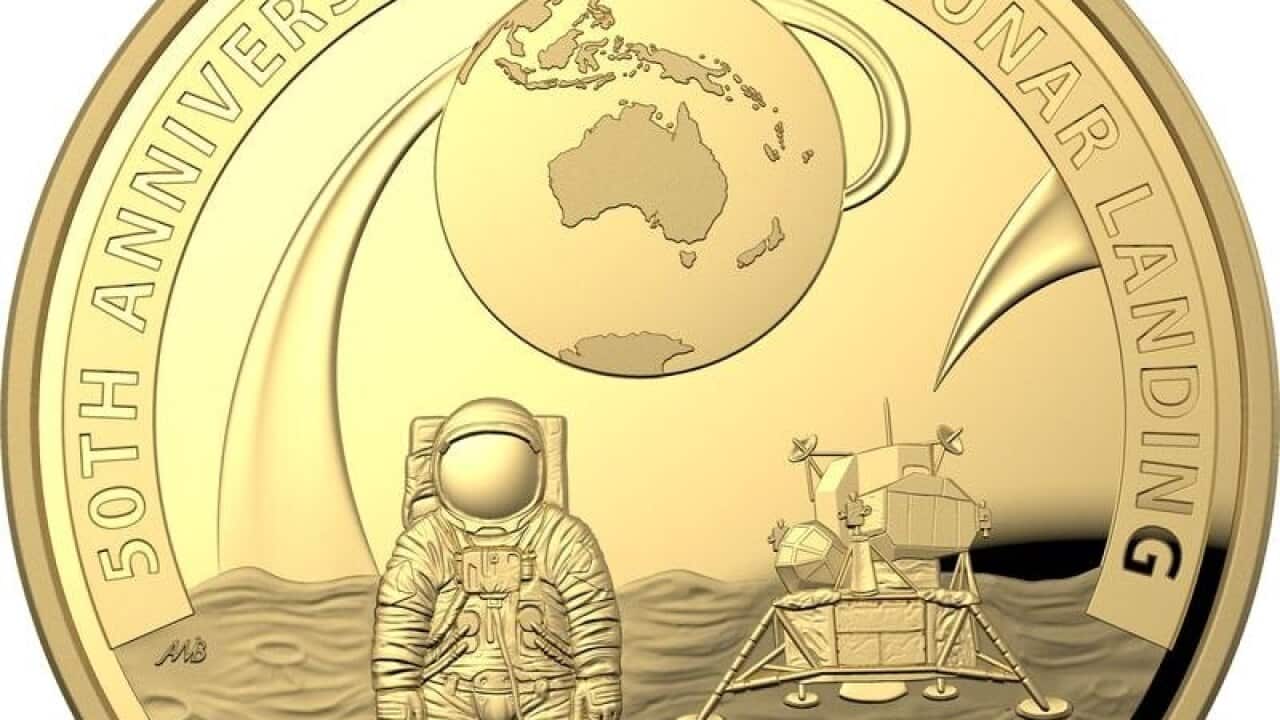 The Royal Australian Mint coin to commemorate the moon landing