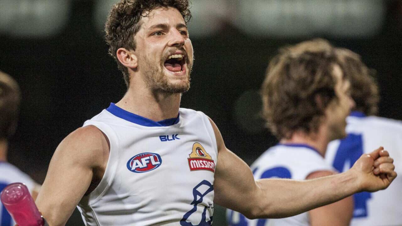 Bulldogs player Tom Liberatore celebrates