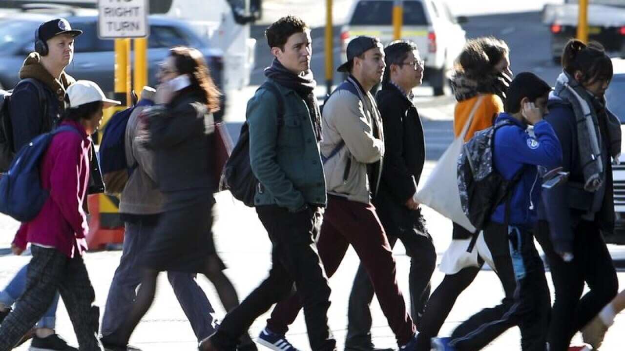 City commuters are seen.