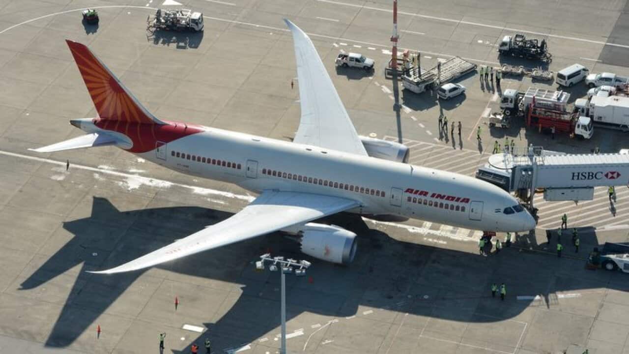 Air India Dreamliner Boeing 787 Arrives Into Sydney