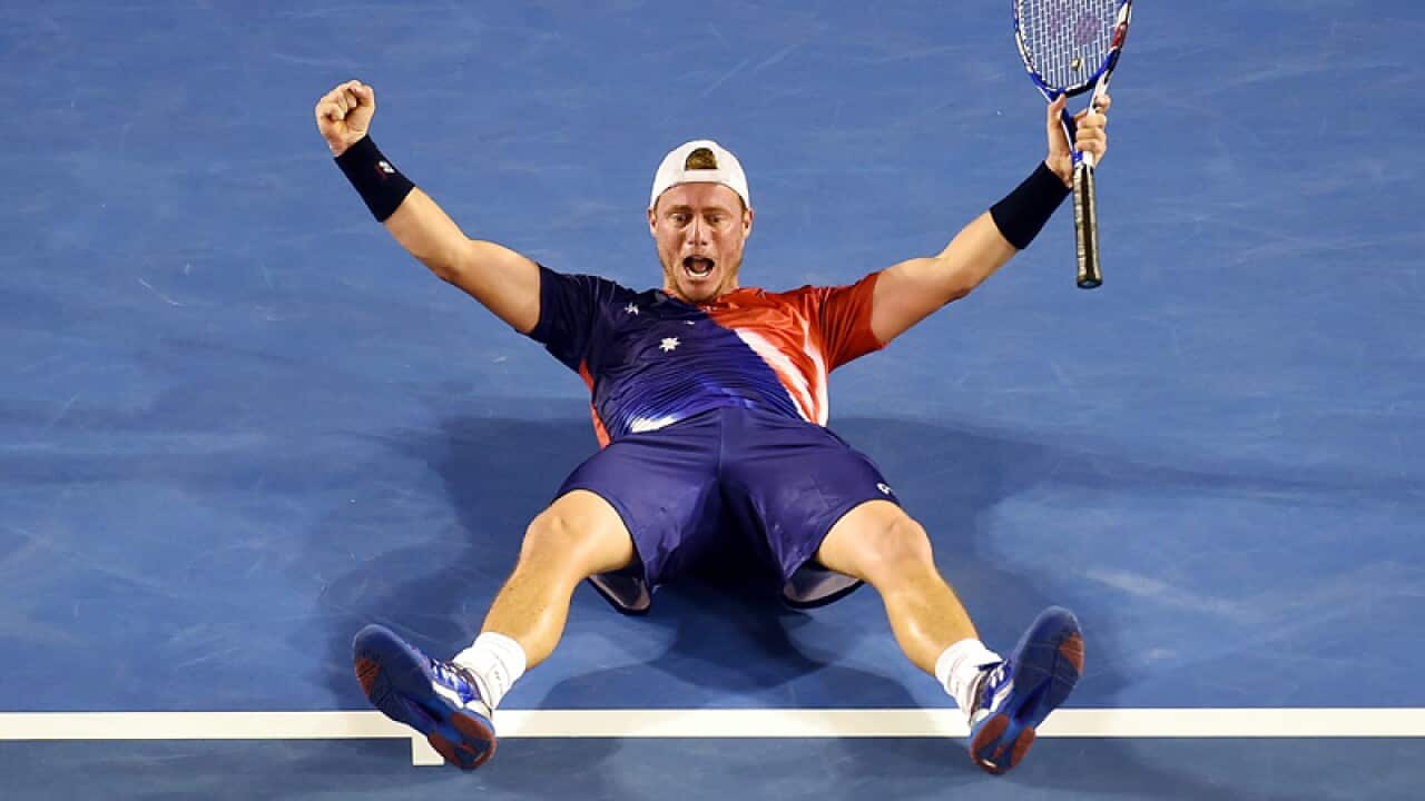 Lleyton Hewitt during the Australian Open