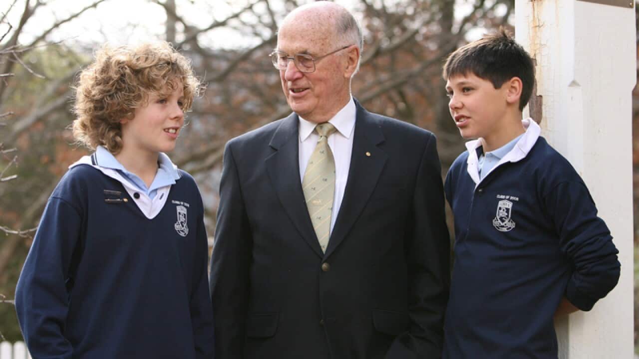 Australia's 27th cricket captain Ian Craig (centre),