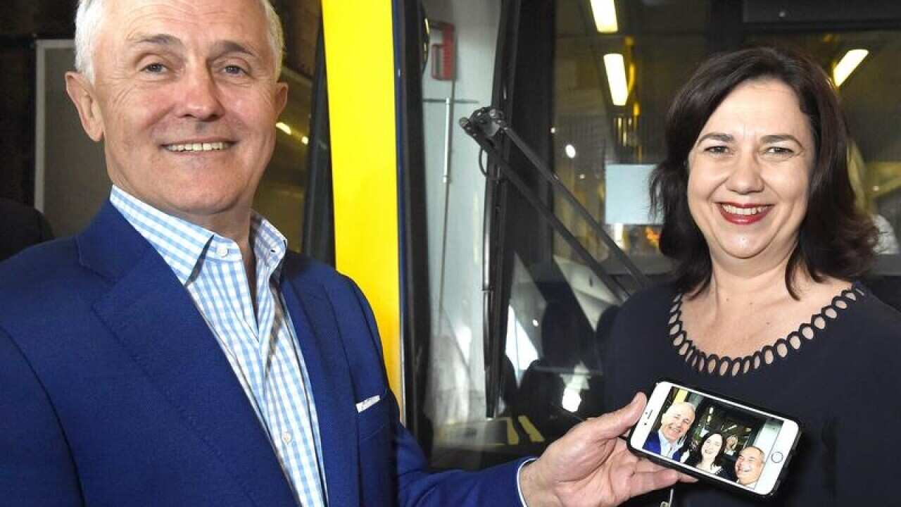 Prime Minister Malcolm Turnbull and Annastacia Palaszczuk