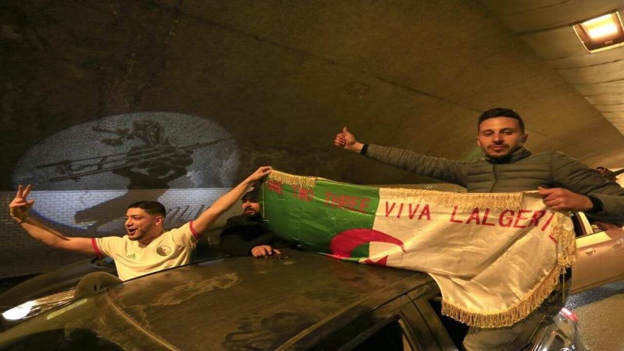Algerians celebrate in the streets