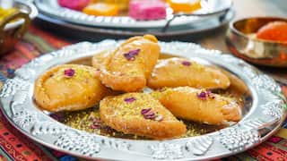 Gujiya - an Indian sweet pastry pocket popular during Diwali
