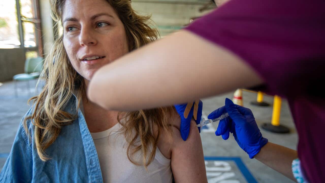 A person receiving a vaccine