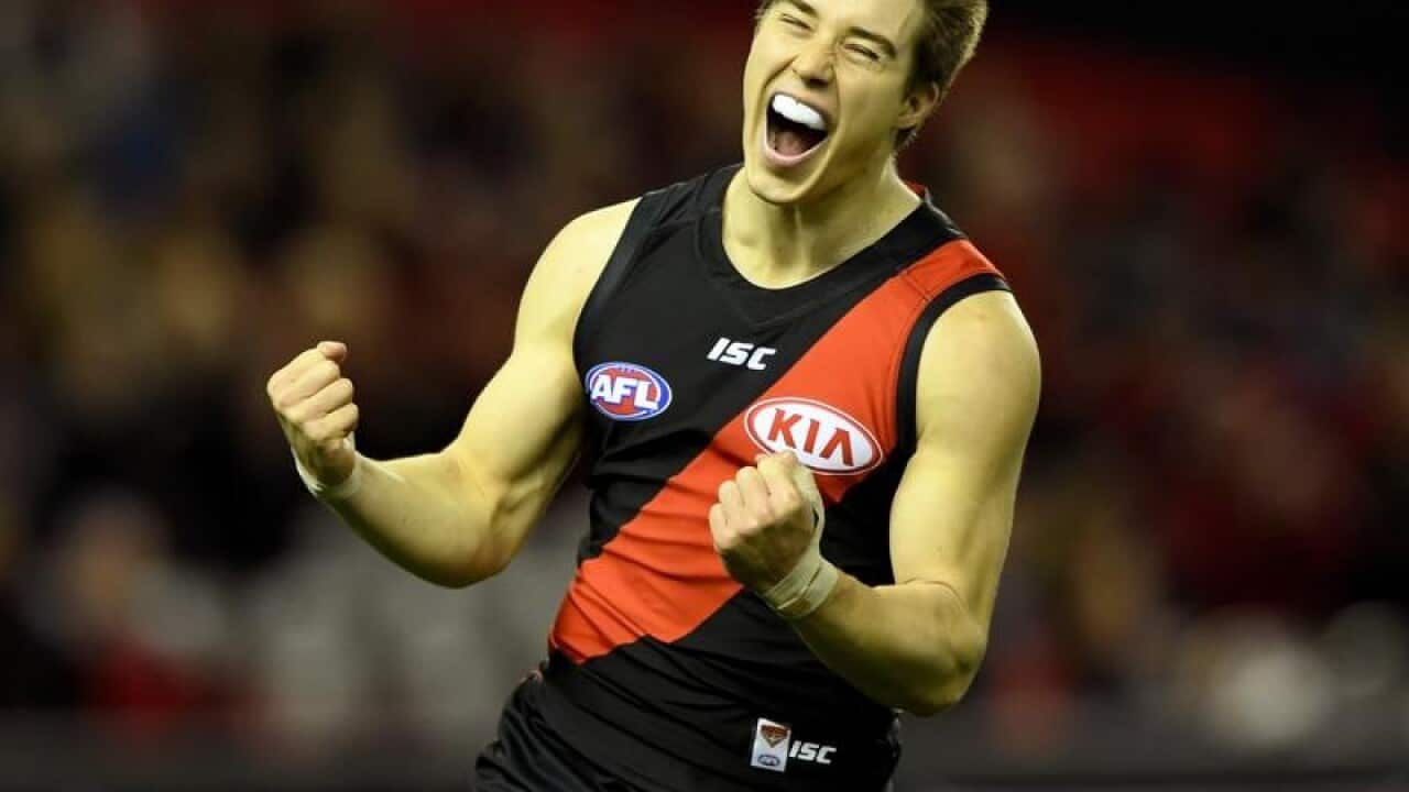Zach Merrett of the Bombers