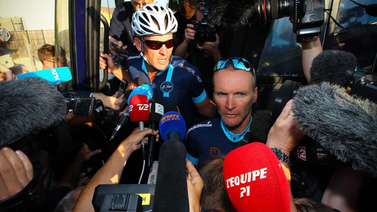 Lance Armstrong, Geoff Thomas, cancer, charity, Tour de France 2015