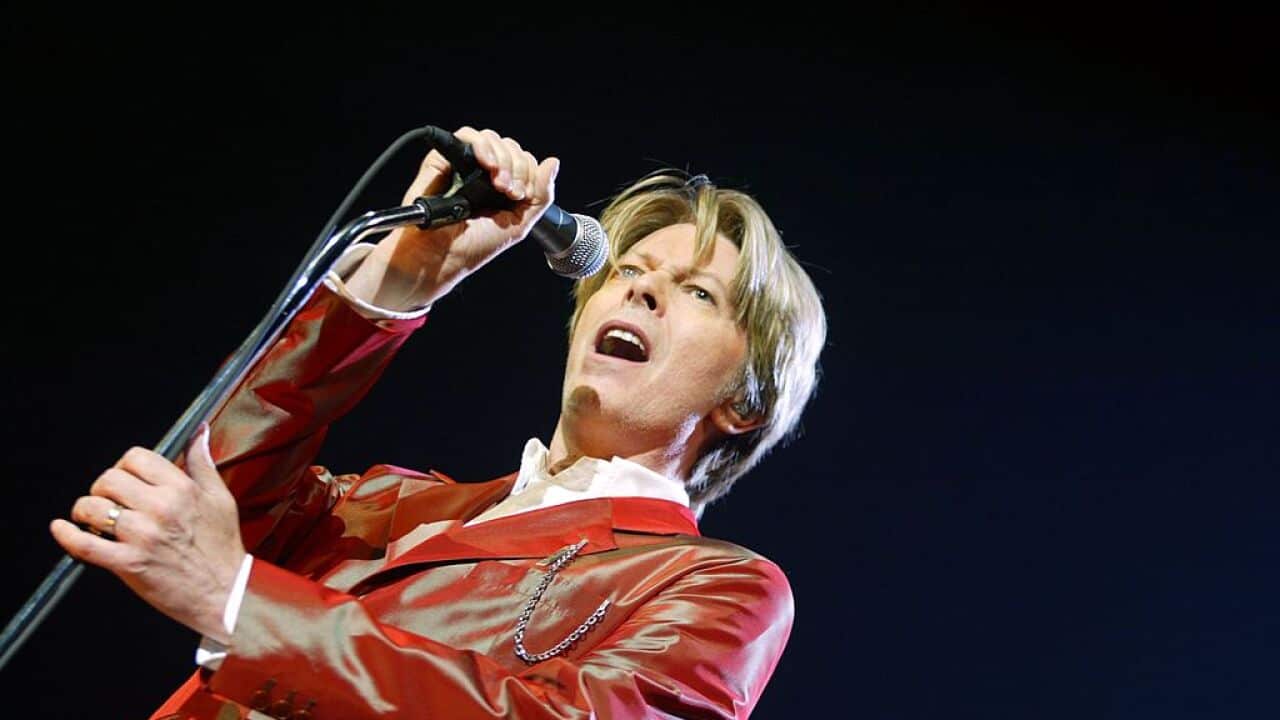 British singer David Bowie performs during a concert at the Zenith in Paris.