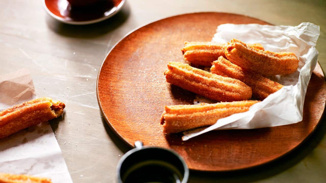Brazilian doughnuts (churros with doce de leite)