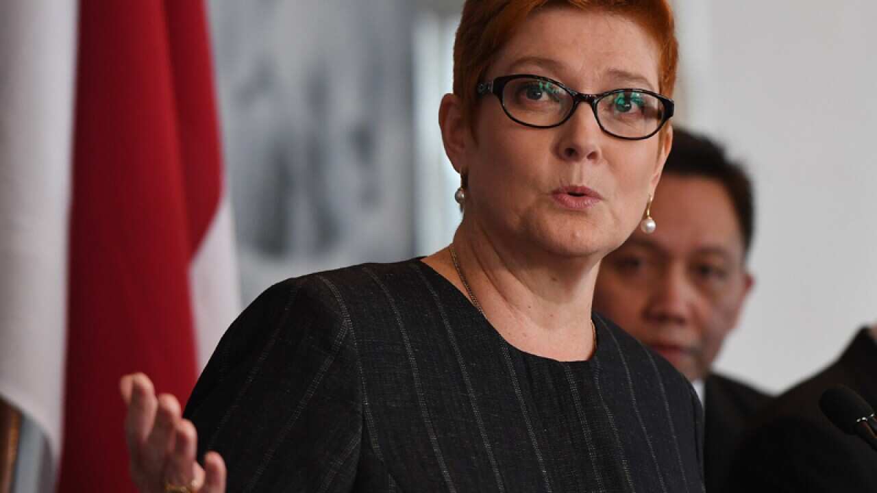 Australia's Defence Minister Senator Marise Payne (left)