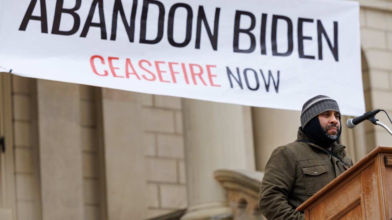 MI: Palestine protest for "uncommitted" primary vote