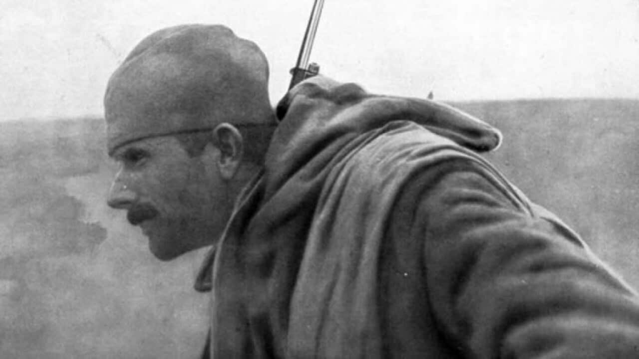 Photo "Falcon's Eye" Serbian WWI Soldier