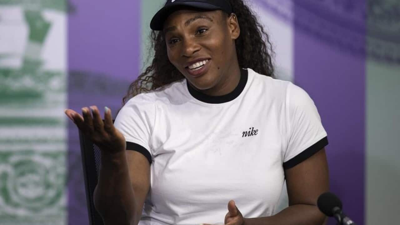 Serena Williams during a press conference