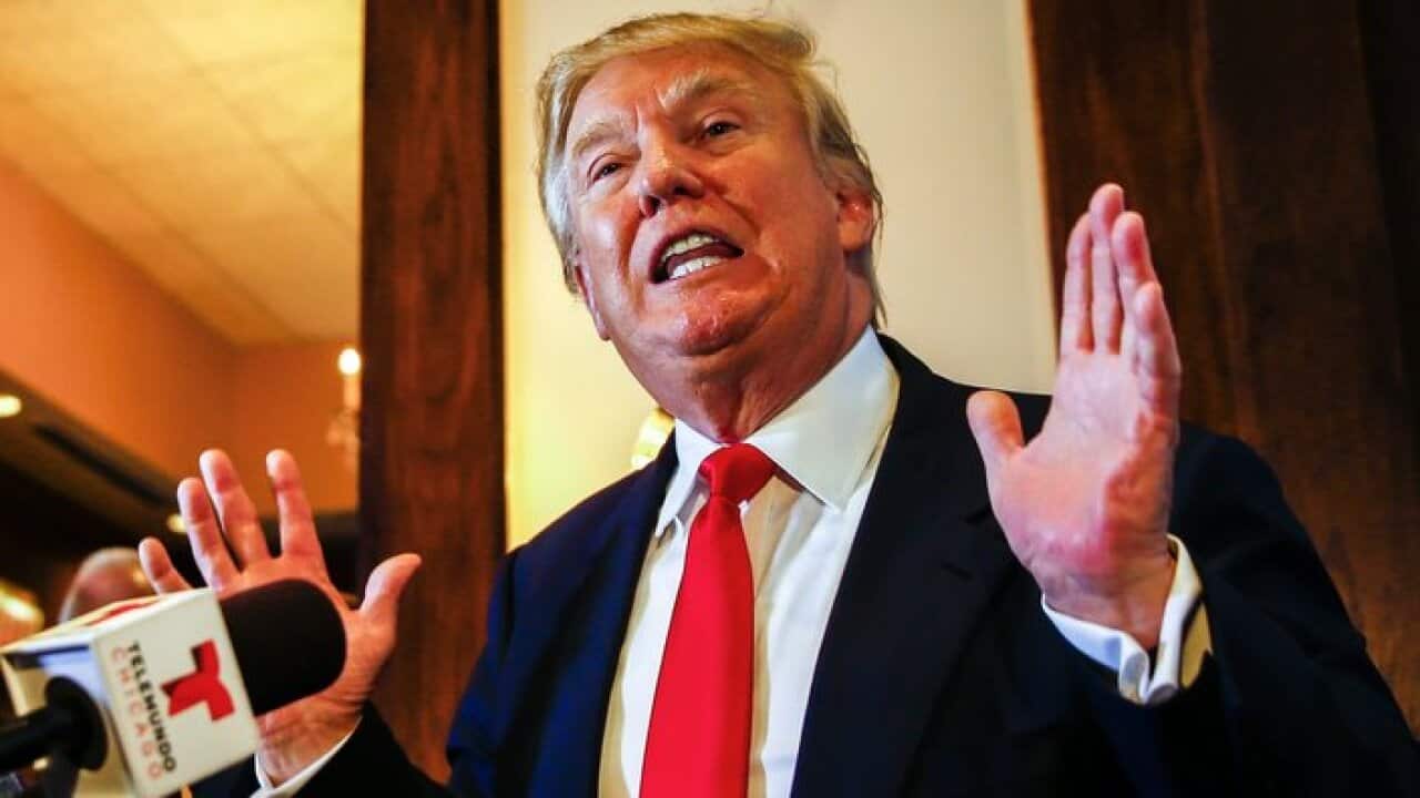 American president Donald Trump  