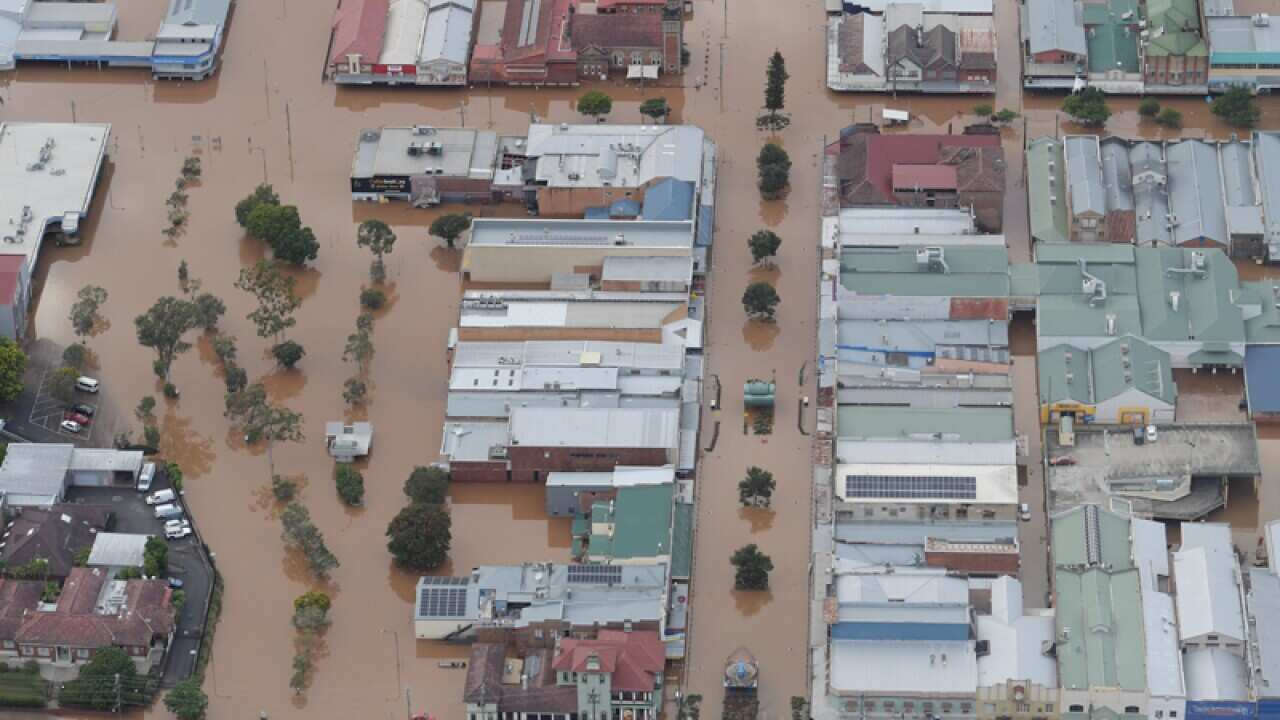 The centre of Lismore under water