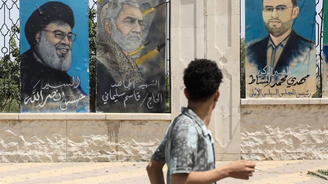 Yemen displays portrait of late Hezbollah leader Hassan Nasrallah killed in Israeli strike