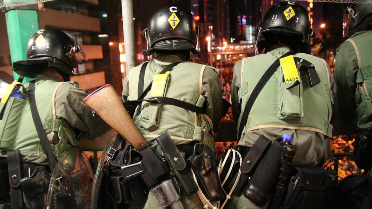 HK Riot Police In Action