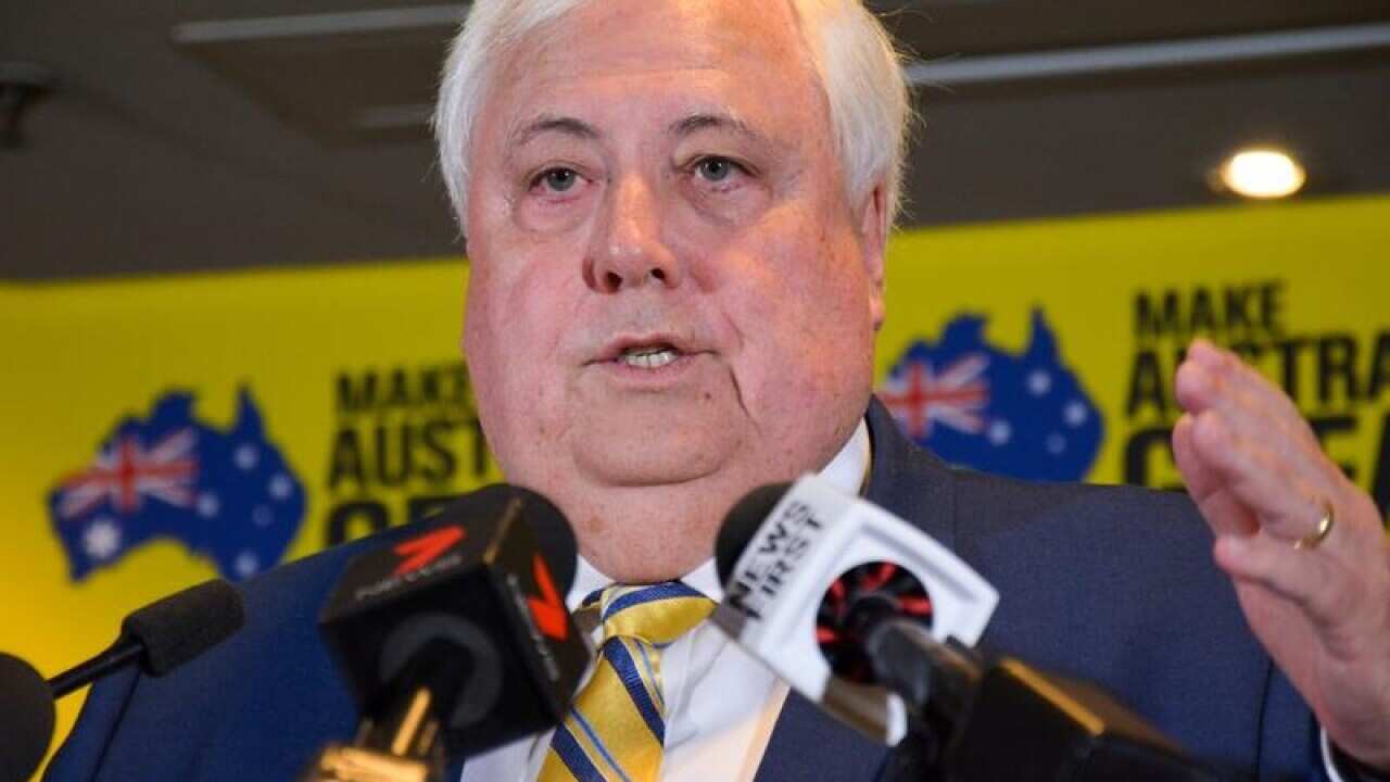 United Australia Party leader Clive Palmer