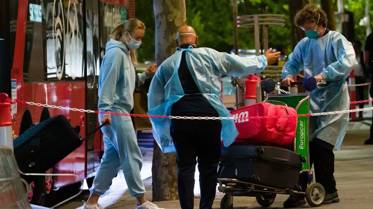 Australian Open athletes will be confined to their rooms during the 14-day quarantine period.