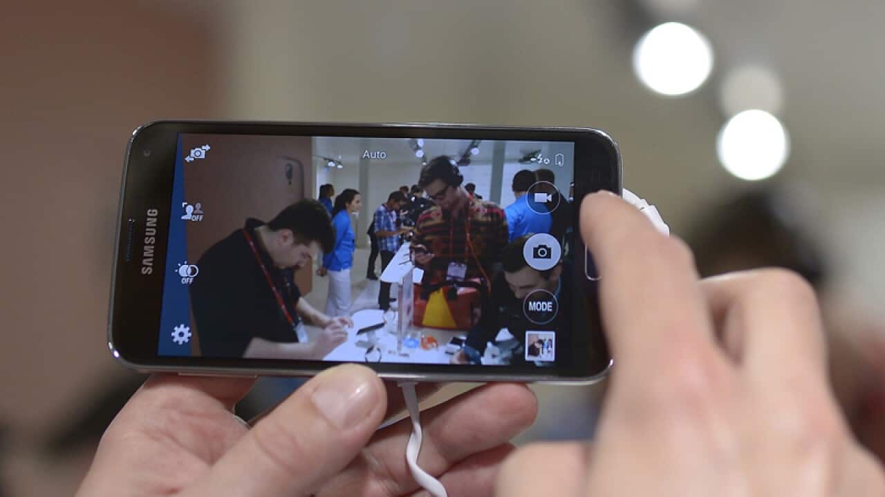 A Samsung smartphone