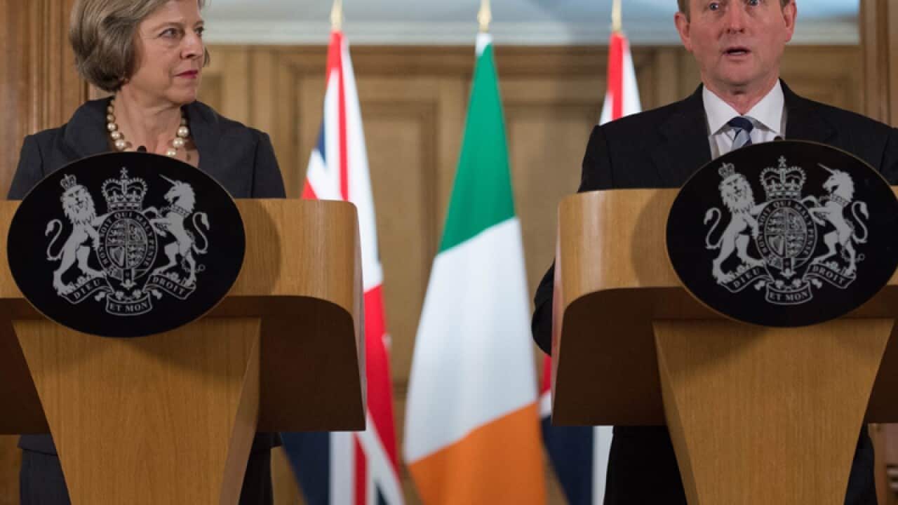 Prime Minister Theresa May and Irish Taoiseach Enda Kenny
