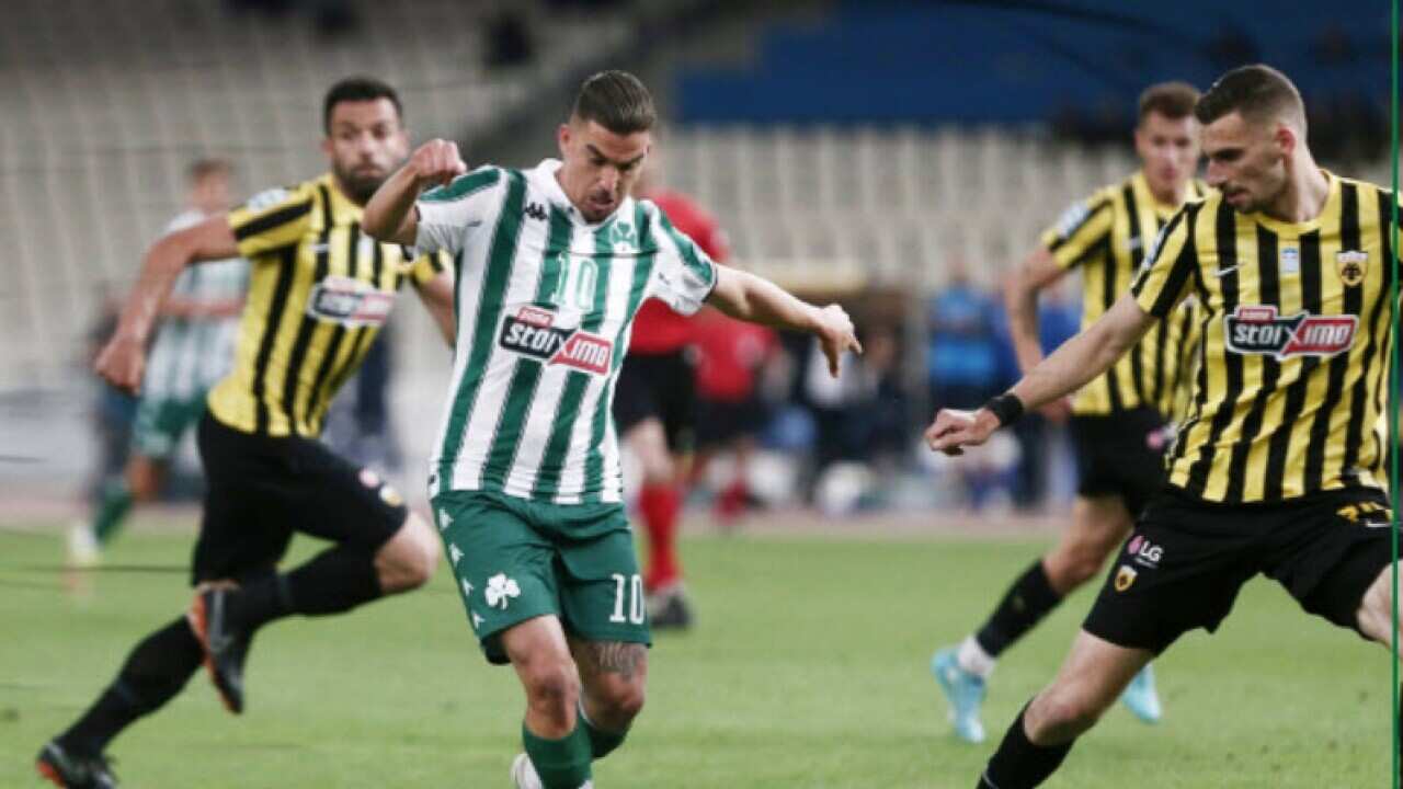 Στιγμιότυπο από τον αγώνα ΑΕΚ- ΠΑΟ 0-0