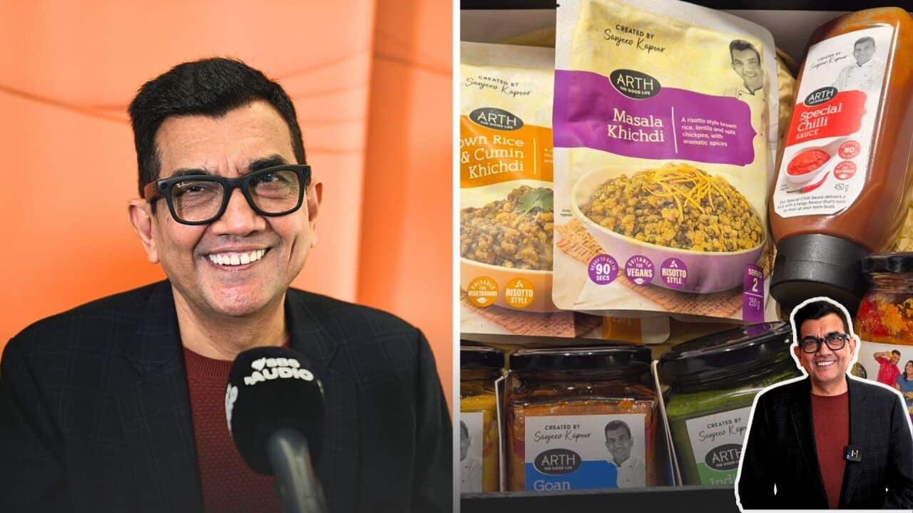 India's first celebrity chef Sanjeev Kapoor, visits SBS Punjabi Melbourne studio.