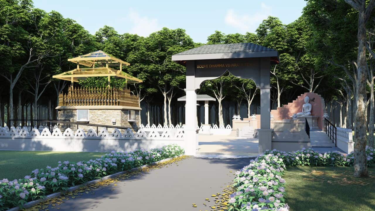 The ceremony to lay the foundation stone for the sapling of the sacred Jaya Sri Maha Bodhi in Australia