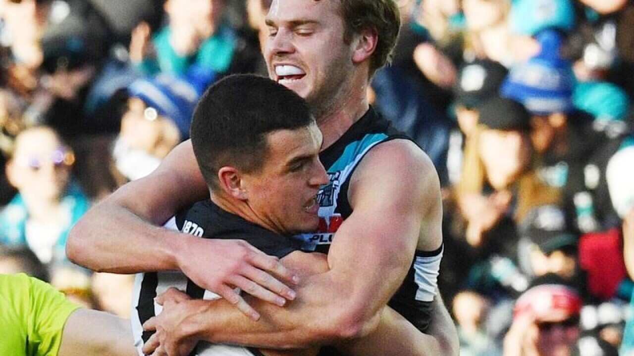 Jack Watts and Tom Rockliff